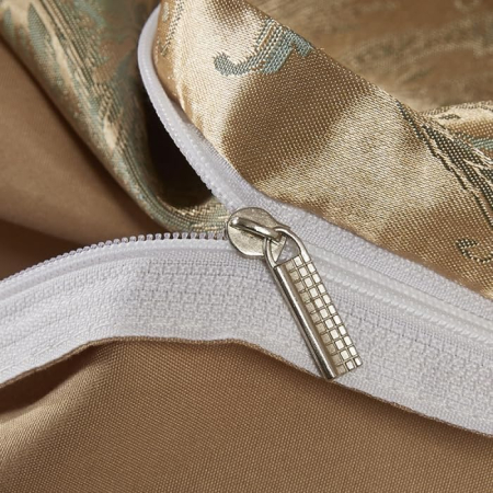 Lenjerie de pat din satin crem, husa pilota 200x200 cm, 2 fete perini 80x80 cm [3]