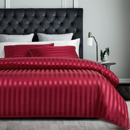Lenjerie de pat din satin rosu, husa pilota 140x200 cm, 1 fata perina 65x65 cm [2]