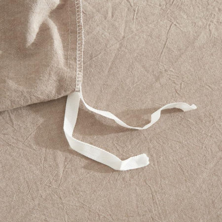 Lenjerie de pat 3 piese, husa pilota 240x220 cm, 2 fete perini 65x65 cm , kaki [6]