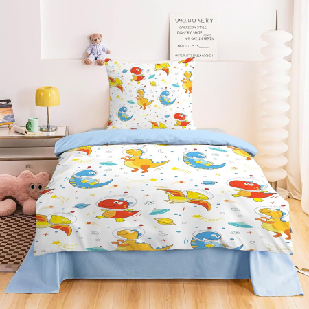 Lenjerie de pat pentru copii 2 piese-1 husa pilota 135x200 cm+ 1 husa perina 80x80 cm [2]