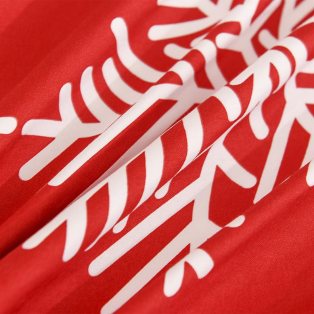 Lenjerie de pat rosie cu model 135x200  2 piese-1 husa pilota+ 1 husa perina 80x80 cm [6]