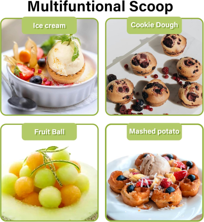 Lingură dozatoare de bile de inghețata din Oțel Inoxidabil – 60 mm, 55 ml [5]