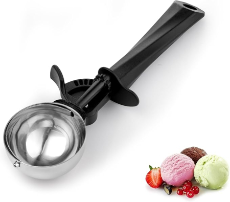 USTENSILE PREPARARE - Lingură dozatoare de bile de inghețata din Oțel Inoxidabil – 60 mm, 55 ml