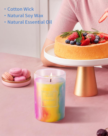 Lumanare ecologica parfumata coacăze negre și vanilie, din ceara de soia, 425 gr [1]