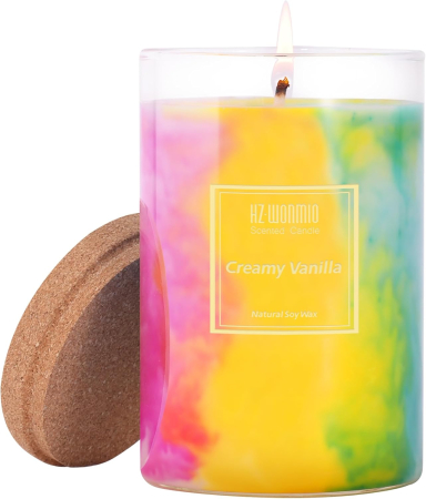 SUPORTURI LUMANARI - Lumanare ecologica parfumata coacăze negre și vanilie, din ceara de soia, 425 gr