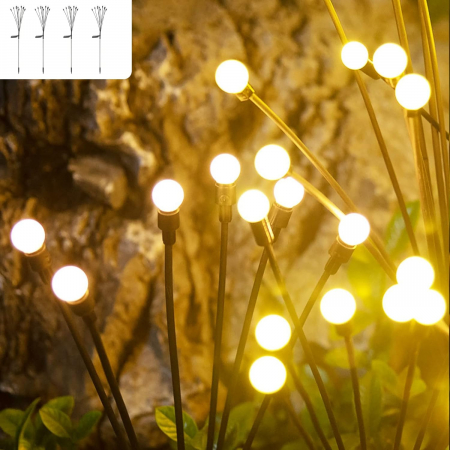 LAMPI SOLARE - Lumini solare 4 bucati, 24 capete LED, IP65