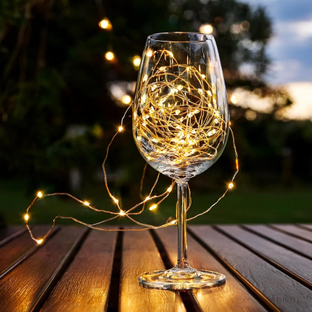 Lumini solare pentru exterior, 200 LED-uri, IP65, cu 8 moduri de iluminare, 2 siruri de 22 m [4]