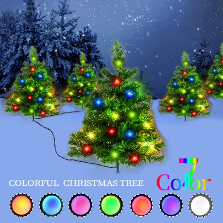 Braduti artificiali 50 cm cu instalatii solare 7 culori, IP65, 2 bucati [3]