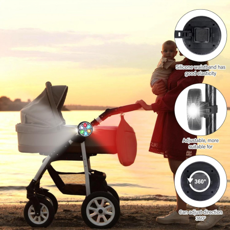 Luminite avertizare prezenta bicicleta , carucior, pana, set 2 bucati [4]