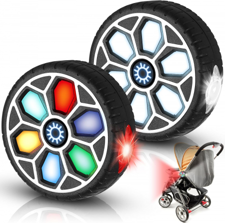 Echipamente de protectie copii - Luminite avertizare prezenta bicicleta , carucior, pana, set 2 bucati