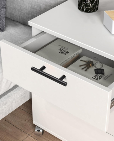Manere negre rotunde din otel, lungime 162x32mm cu 102 mm intre gauri, 20 bucati [6]