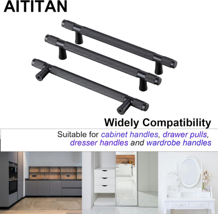 Maner negru rotund din zinc, lungime 192 mm intre gauri, 10 bucati [2]