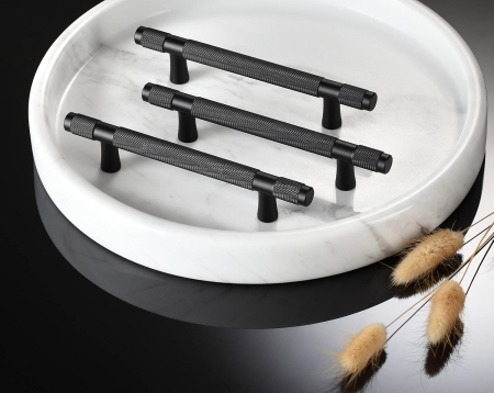 Maner negru rotund din zinc, lungime 192 mm intre gauri, 10 bucati [3]