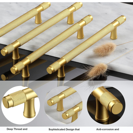 Manere aurii rotunde din zinc, lungime 96 mm intre gauri, 5 bucati [1]