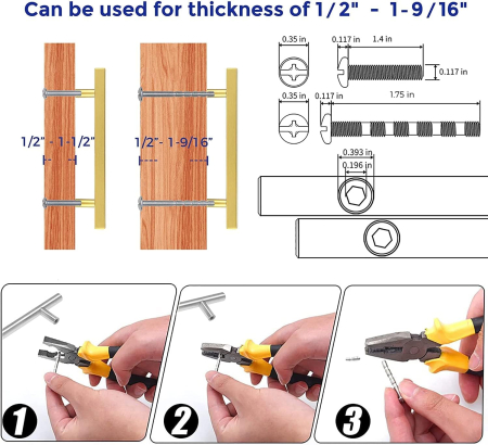 Manere aurii patrate din zinc, lungime 128 mm intre gauri, 5 bucati [2]