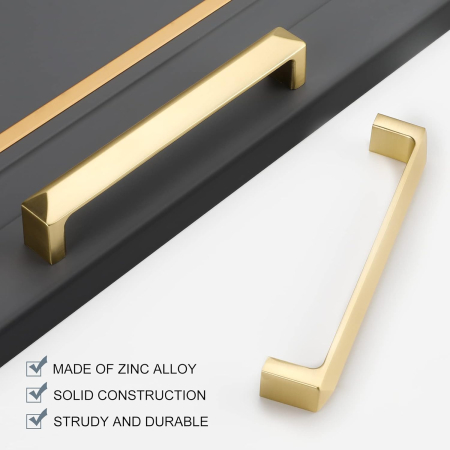 Manere aurii pentru dulapuri- 170 mm, 160mm intre gauri set 4 buc [2]