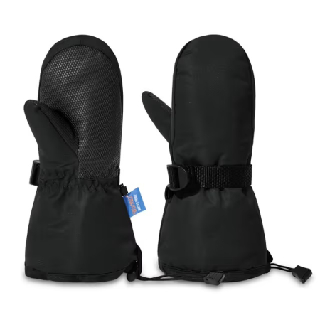 Manusi copii - Manusi de iarna pentru copii 7-9 ani Negre, 1 deget
