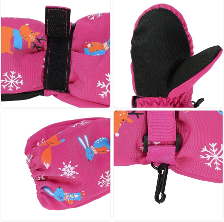 Manusi de iarna pentru copii 4-7 ani albastre, 1 deget [1]