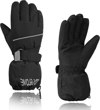 Manusi copii - Manusi de iarna pentru copii 6-10 ani Negre,