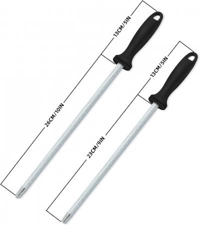 Masate de ascutit cutite din otel inoxidabil tratat- set 2 bucati 38,4 cm, 35,5 cm [1]