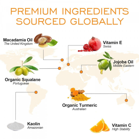 Mască de argilă de turmeric cu Aloe Vera organic si vitamina C pentru indepartarea petelor tenului 120g [2]