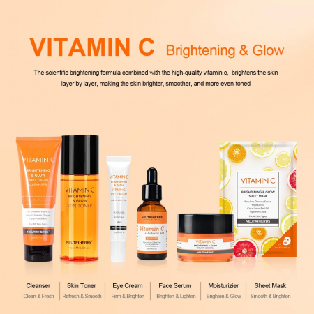 Masca hidratanta de fata cu vitamina C set 5 buc [6]