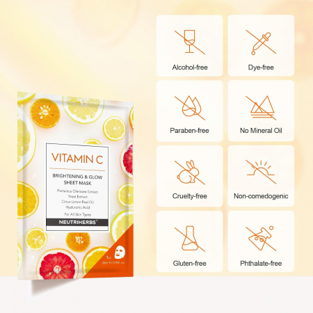 Masca hidratanta de fata cu vitamina C set 5 buc [5]
