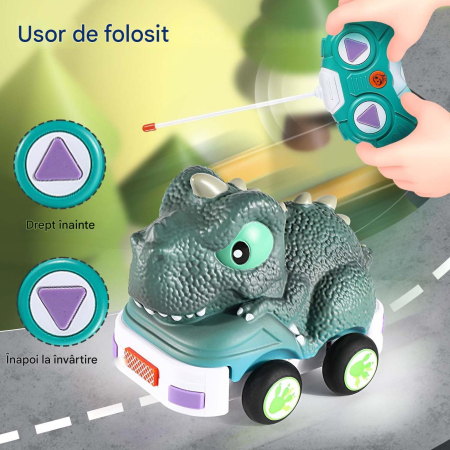 Mașinuta tip dinozaur controlata din telecomanda pentru copii 2-5 ani [1]
