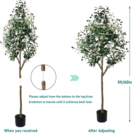 Măslin artificial din plastic în ghiveci 150 cm [2]