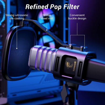 Microfon cu USB si suport reglabil fixare masa [4]