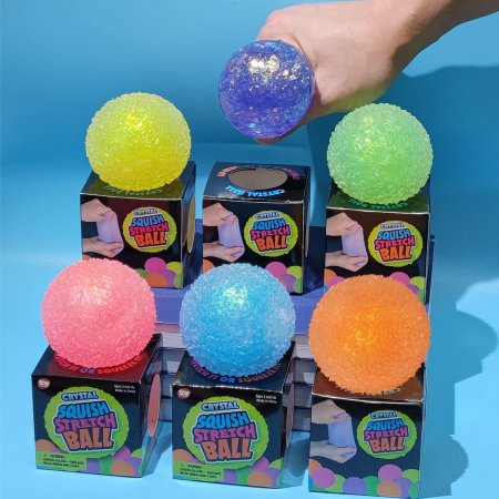 JUCARII - Mingi antistres texturate din cauciu,foarte moi, multicolore set 6 bucati de 6 cm