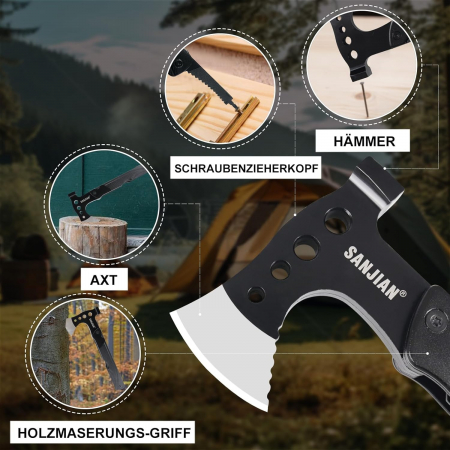 Mini-topor multifunctional pentru camping 22.5 cm [3]
