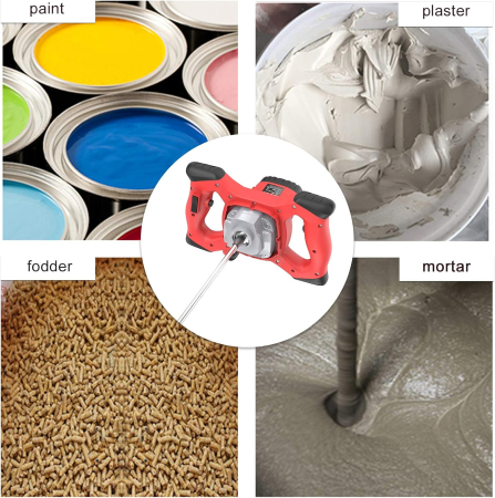 Mixer Electric Mortar și Vopsea, 2100W, 6 Viteze, Paletă Dublă [4]