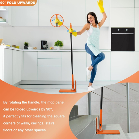 Mop pliabil plat cu 2 lavete Chenille și 2 lavete din microfibră [1]