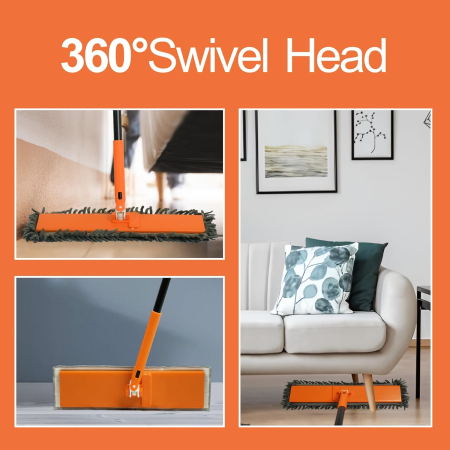 Mop pliabil plat cu 2 lavete Chenille și 2 lavete din microfibră [2]