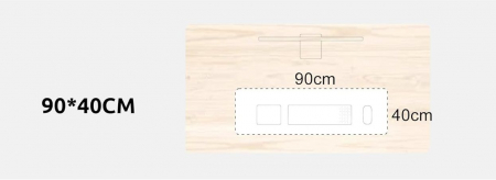 Mouse pad 90x40 cm gri, din fetru, subtire, moale, antiderapant [5]
