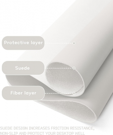 Mouse pad 80x40 cm gri, din piele artificiala, impermeabil, moale [1]