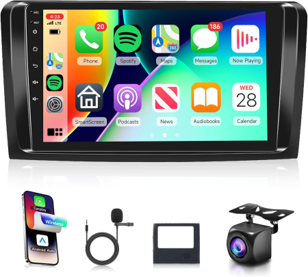 Sisteme audio - Android Stereo Radio Wireless Carplay Android auto 9 Inch GPS WiFi Bluetooth Backup Camera