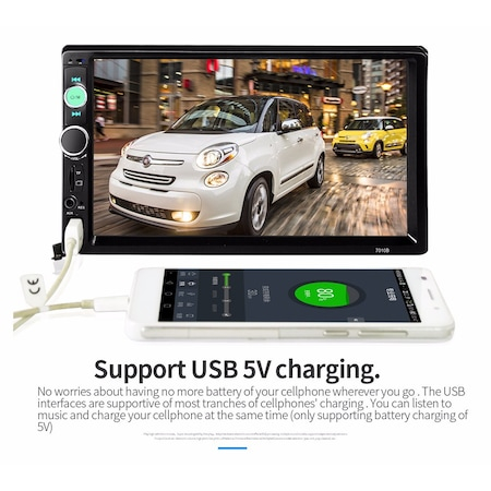ACCESORII AUTO - MP5 PLAYER AUTO 7010b, 2 DIN, TOUCH SCREEN 7″, BLUETOOTH, USB