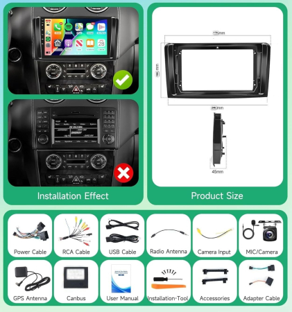 Android Stereo Radio Wireless Carplay Android auto 9 Inch GPS WiFi Bluetooth Backup Camera [4]