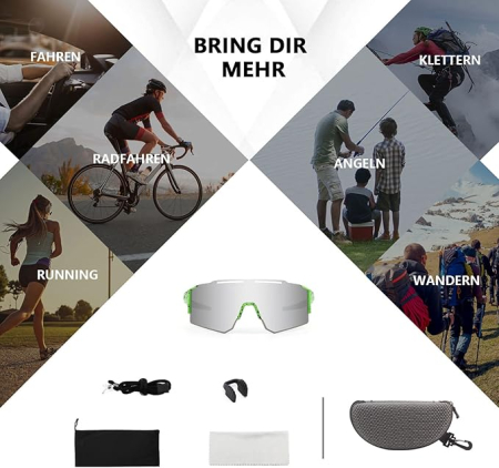 Ochelari de soare pentru ciclism, polarizați, pentru bărbați și femei, protecție UV400 [6]