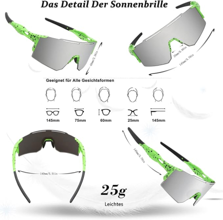 Ochelari de soare pentru ciclism, polarizați, pentru bărbați și femei, protecție UV400 [3]