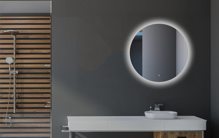 Oglinda de baie 50 cm, iluminata 135 LED-uri 6000K, comanda tactila, 15W A++ [5]