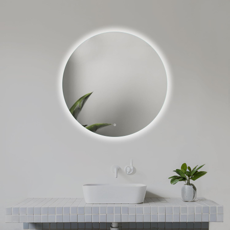 Oglinda de baie 50 cm, iluminata 135 LED-uri 6000K, comanda tactila, 15W A++ [1]