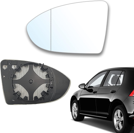 oglinzi machiaj - Oglindă retrovizoare convexă încălzită, compatibilă cu Golf 7, partea stângă a șoferului, 5G0857522