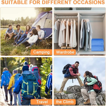 Organizatoare spatiu valize si bagaje-set 4 piese albastre [4]