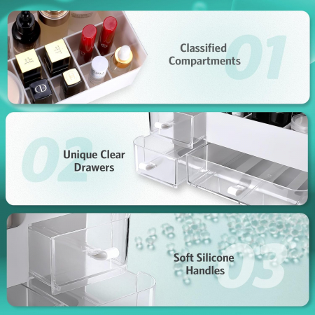 Organizator cosmetice, bijuterii, accesorii, cu sertare [3]