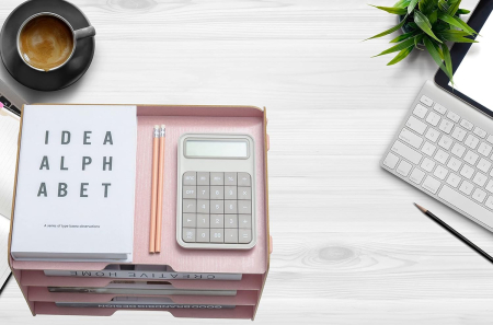 Organizator Roz de birou din lemn cu 4 niveluri [6]