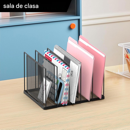 Organizator de birou din metal cu plasa, montat pe perete, 11 buzunare 30x10.5x70 cm - Copie [7]