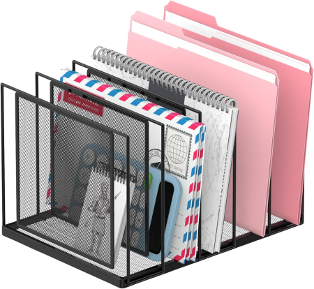 suporti depozitare - Organizator de birou din metal cu plasa, montat pe perete, 11 buzunare 30x10.5x70 cm - Copie